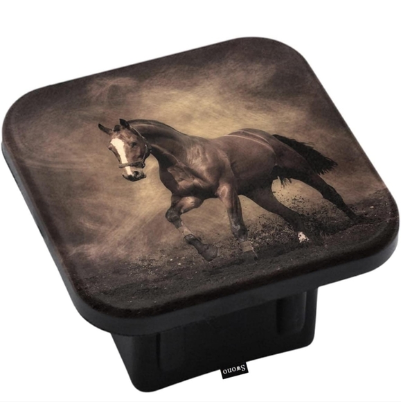 New western horse horses tow hitch cover - Picture 1 of 3